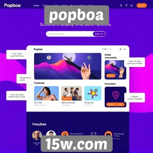 Análise da interface do site Popboa